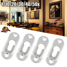 10/30/50PCS Metal Keyhole Picture Frame Hangers Two Hole Hanging Bracket Plate.
