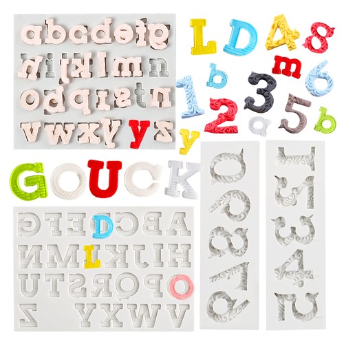 Numbers letters silicone - 0-9,