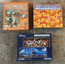 Disney Jigsaw Bundle 3 X 1000 Pieces & 1 X 550 Photomosaics Etc @UNCHECKED@