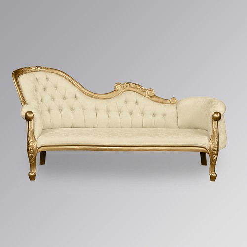 Chaise longue gold frame - chaise,
