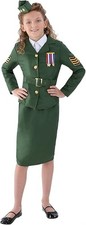 WW2 Army Girl Costume Khaki