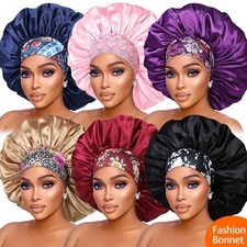 Long Hair Care Satin Bonnet