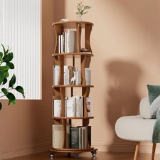 4 Tier Solid Wood Rotating