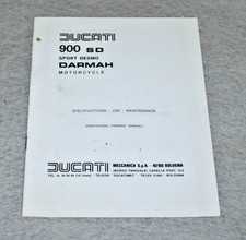 DUCATI 900 SD SPORT DESMO DARMAH MOTORCYCLE SPECIFICATIONS USE MAINTENANCE