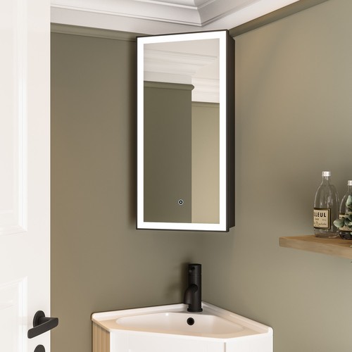 Single door corner black - door,
