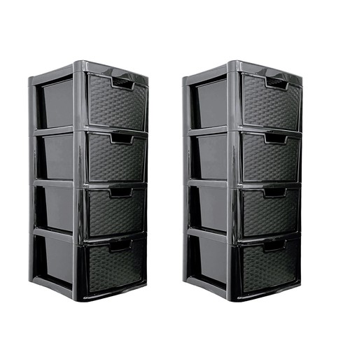 Rattan effect tier medium - effect, 4-tier
