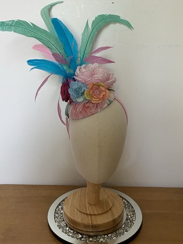 Pink turquoise floral - &,