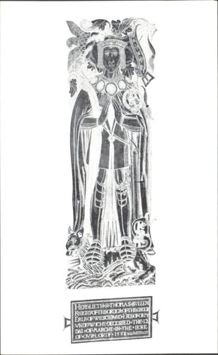 Brass rubbing postcard - brass,