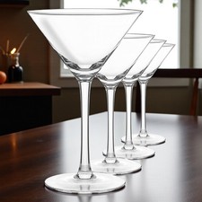 Crystal Martini Glasses Elixir Set of 4 Hand Blown Cocktail Glasses 9oz Clear