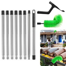 Gutter Cleaning Tools Roof Gutter Cleaner with Telescopic Extendable Pole Brush