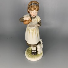 Royal Osborne childhood memories figurine girl with cat