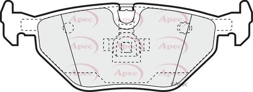 Rear axle brake pads set - axle,