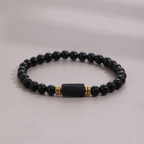 Raw black tourmaline bracelet - raw,