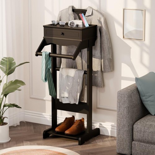 Wooden valet stand for men - wooden,