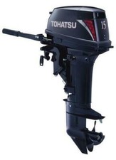 TOHATSU 15HP 2-Stroke Tiller Handle Short Shaft Outboard (Commercial Use Only)
