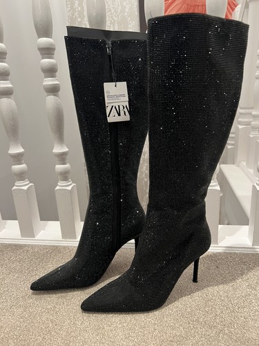Zara black diamante rhinestone - diamante,