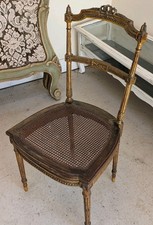 Gilded Antique French Louis XVI Bedroom Chair