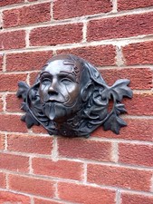 Green man garden wall - wall, plaque