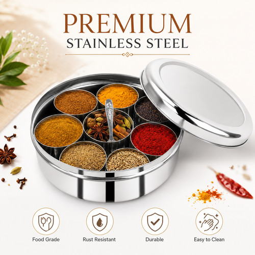 Authentic indian spice box - spice,