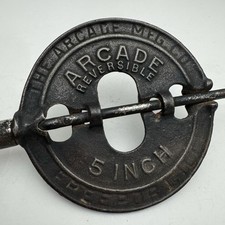 Cast Iron Stove Pipe Flue Damper Arcade Reversible Vintage 5" USA Made