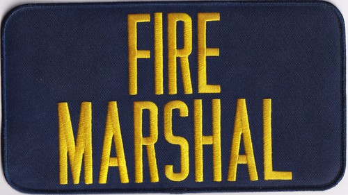 Fire marshal gold navy - fire, blue