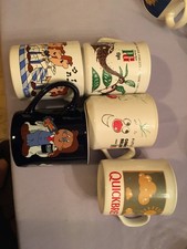 5 x vintage advertising mugs