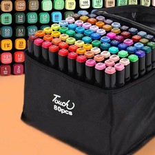 80 Colour Brush Pens Set Dual