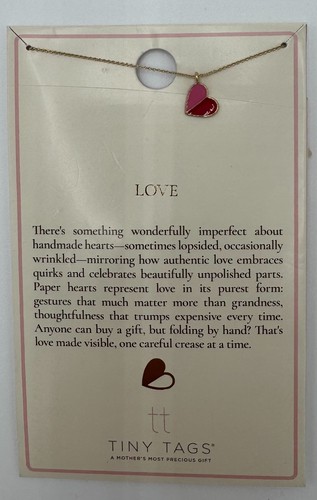 Tiny tags love necklace - 16",
