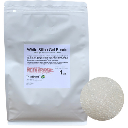 1kg white silica - white, 2-4mm