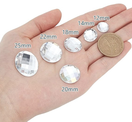 50x flat back rhinestone round - 50x,