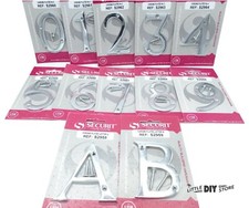 Chrome Door Number Letters
