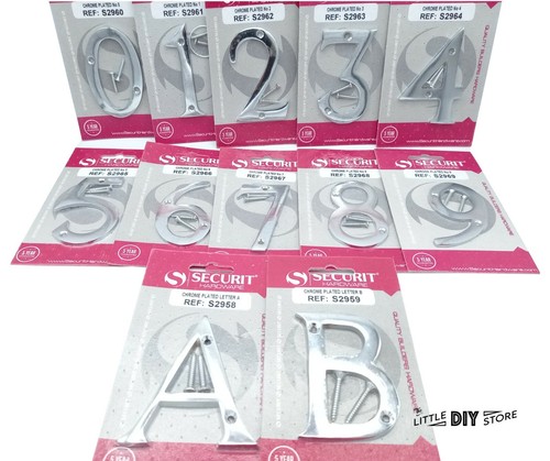 Chrome door number letters - door,