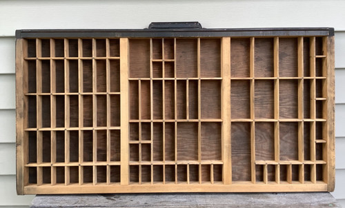 Antique wooden printers drawer - antique,