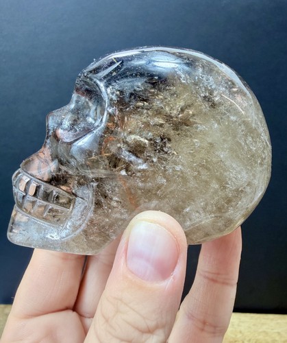 Crystal smoky quartz skull - crystal,