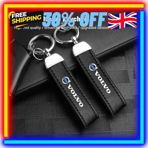 Vintage leather car keychain - leather,