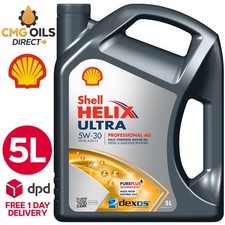 Shell Helix Ultra Professional AG 5W-30 Engine Oil 5 Litres 5L | GM dexos2