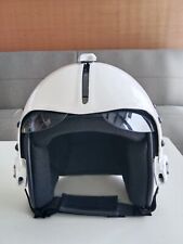 PLAIN WHITE HGU-33 FLIGHT HELMET MOVIE PROP PILOT NAVAL AVIATOR USN