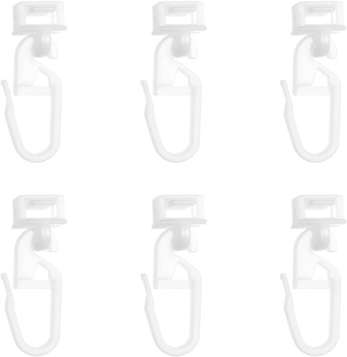 40pcs white plastic curtain - white,