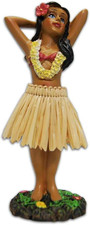 Hula Girl Posing Mini Dashboard Doll 4.4 Inches