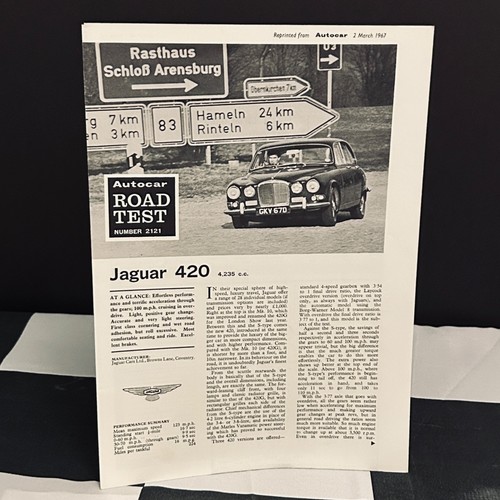 Jaguar 420 1967 autocar road - 420,