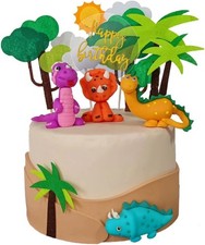 3D Dinosaur Cake Topper Set -