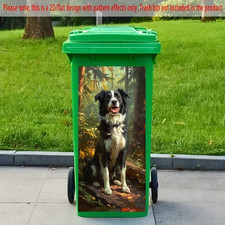 Wheelie Bin Border Collie Dog