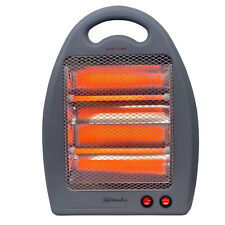 800W Electric Heater | 2 bar Halogen Heater With Carry Handle | 2 Heat Settings
