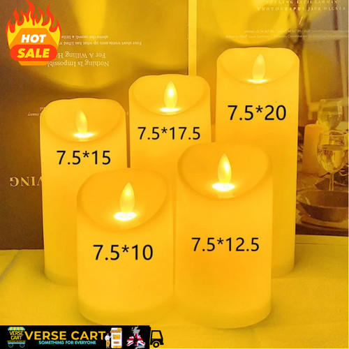 Led flameless pillar candles - led,