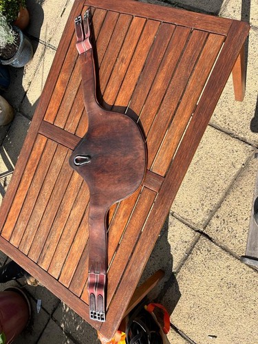 Butet stud girth brown - , leather