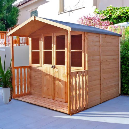 7x7ft wooden apex summerhouse - 7x7ft,