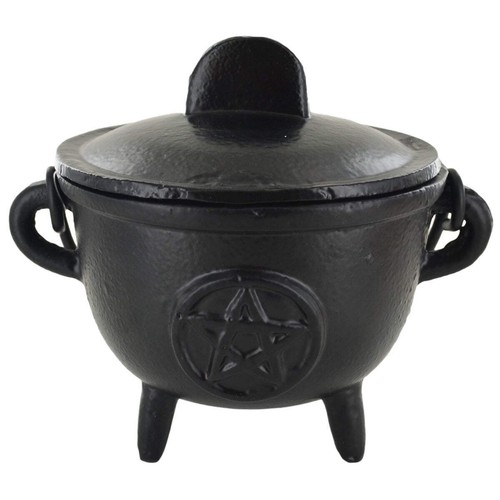 Cast iron cauldron pentagram - cast,