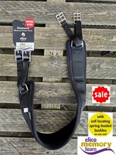 MEMORY FOAM HUMANE GIRTH ELICO Humane Girth Straps Roller Buckles Black 54" SALE