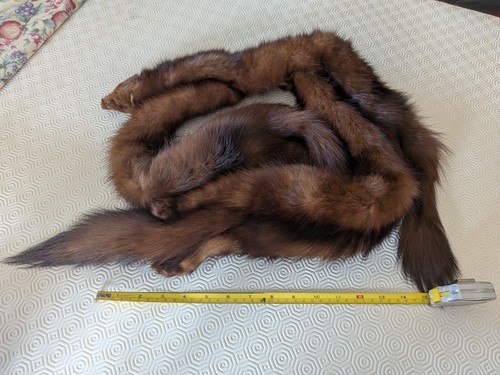 Vintage genuine mink fur stole - genuine,