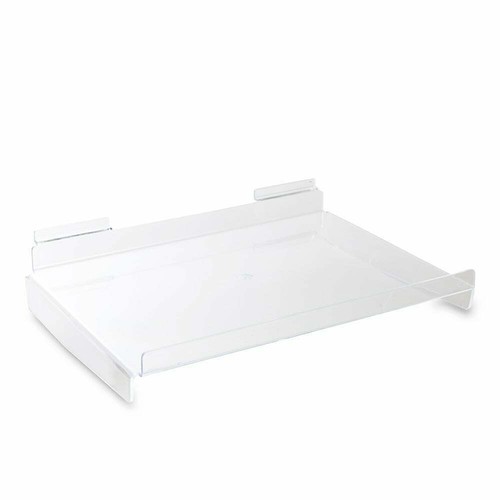 Clear acrylic slatwall shelf - clear,